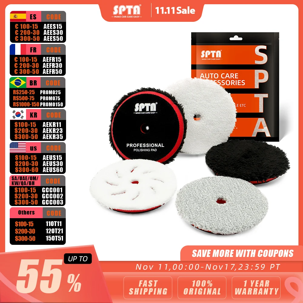 Полировальная подушка из микрофибры, насадка для полировки автомобиля DA/RO, SPTA 3/5/6 дюймов, быстрая обработка, 2 шт./10 шт.
Полировальная подушка из микрофибры, насадка для полировки автомобиля DA/RO, SPTA 3/5/6 дюймов, быстрая обработка, 2 шт./10 шт.
