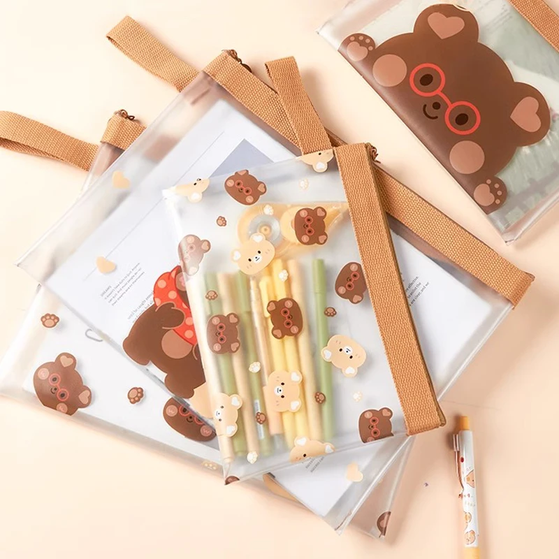 Kawaii A4 A5 File Holder Cute Bear Zipper File Bag Documents Tickets Holder Pencil Case Storage Pouch Korean Stationery Office
Kawaii A4 A5 File Holder Cute Bear Zipper File Bag Documents Tickets Holder Pencil Case Storage Pouch Korean Stationery Office