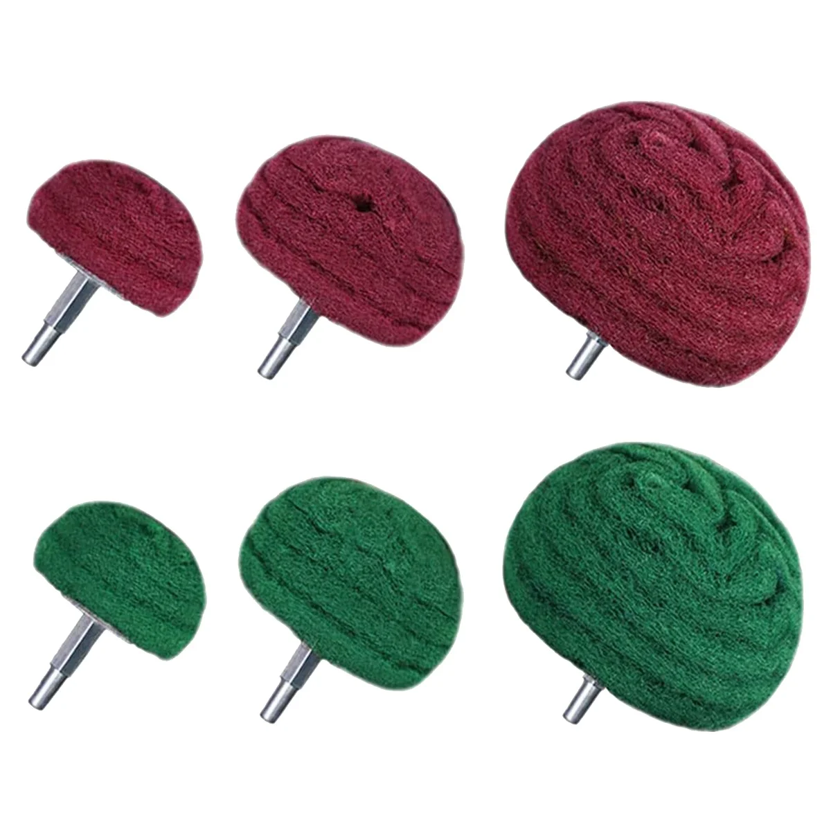 6PCS Dome Type Sanding Mop Polishing Pad, Nylon Fiber Polishing Wheel, 180 Grains Mixed with 320 Grains(Red+Green Mixed)
6PCS Dome Type Sanding Mop Polishing Pad, Nylon Fiber Polishing Wheel, 180 Grains Mixed with 320 Grains(Red+Green Mixed)