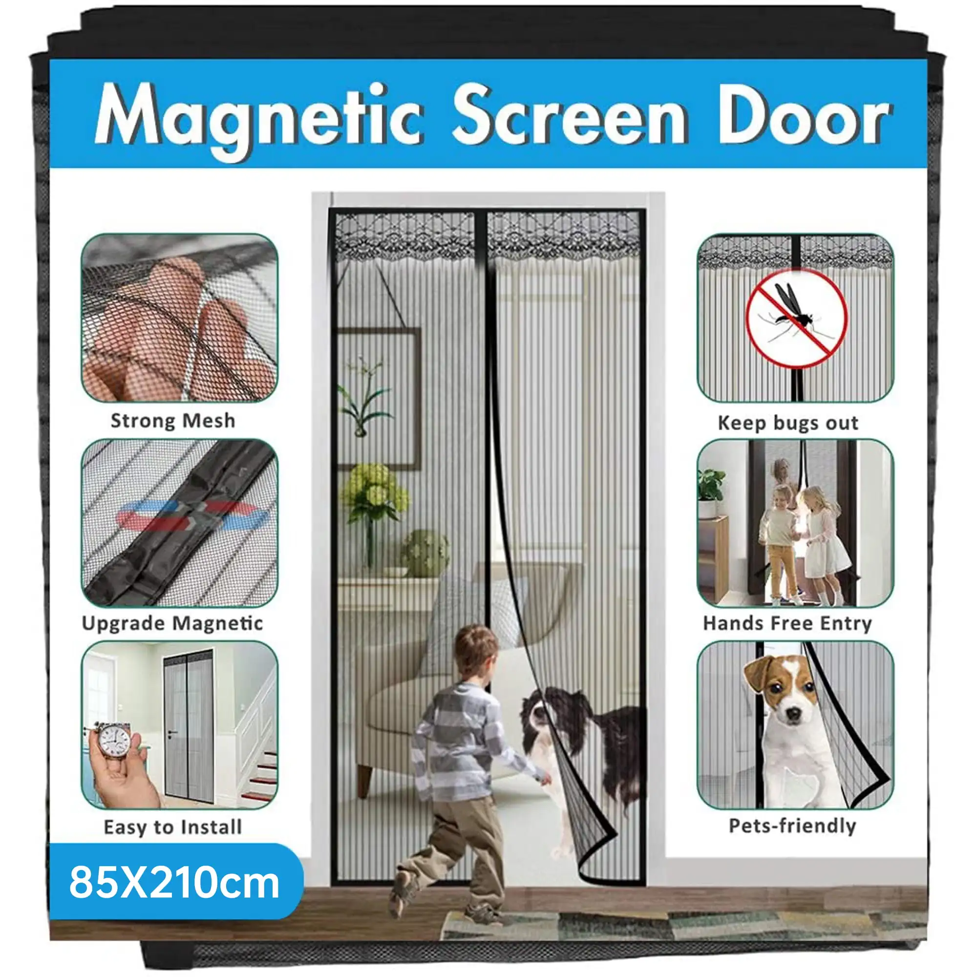 Mesh Screen Door W/ Mesh Mesh Curtain Full Frame Strong Magnets Magic Screen Mesh Door Net Hands Free Pets Kid Friendly Anti
Mesh Screen Door W/ Mesh Mesh Curtain Full Frame Strong Magnets Magic Screen Mesh Door Net Hands Free Pets Kid Friendly Anti