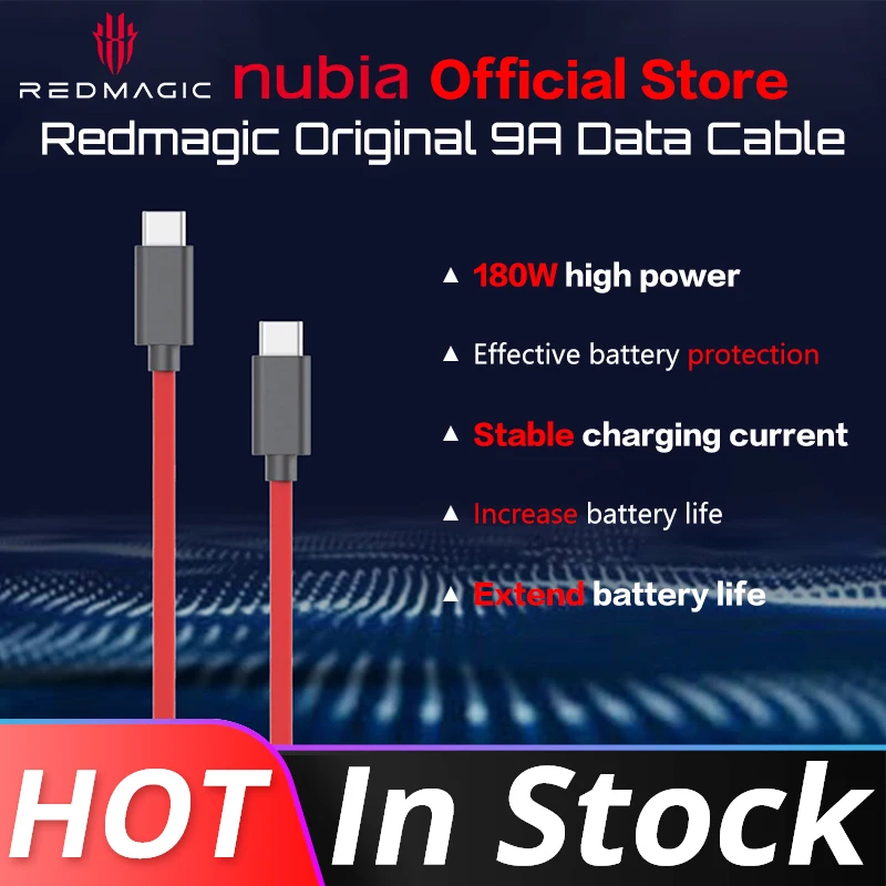 Original Nubia Type-C to Type-C 9A Date Cable PA1008 Length 1m for redmagic 8 Pro
Original Nubia Type-C to Type-C 9A Date Cable PA1008 Length 1m for redmagic 8 Pro