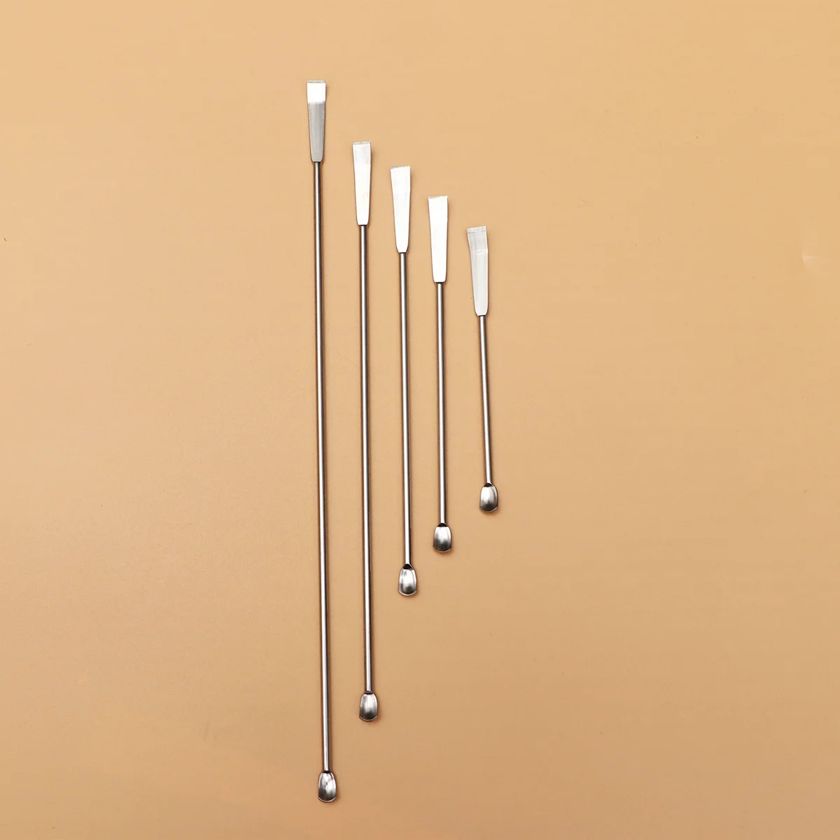 5 Pcs Stainless Spatula Lab Spoon Micro Metal Serving Spoons Lab Scoop Metal Spatula Metal Measuring Spoons Set 
5 Pcs Stainless Spatula Lab Spoon Micro Metal Serving Spoons Lab Scoop Metal Spatula Metal Measuring Spoons Set