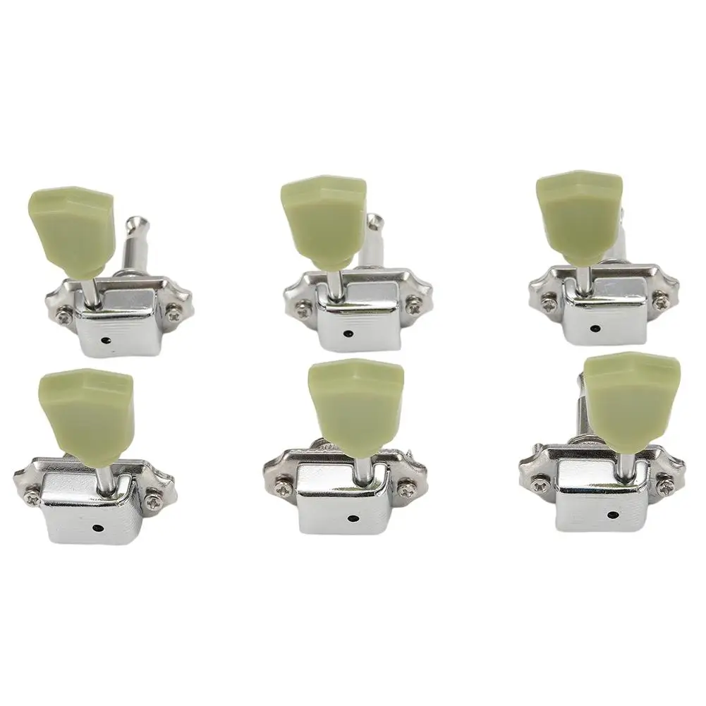 Chrome Guitar Tuners Metal Right Left 6pcs Parts Accessories 3R+3L Tuning Pegs Machine Heads For Gibson Style Hot
Chrome Guitar Tuners Metal Right Left 6pcs Parts Accessories 3R+3L Tuning Pegs Machine Heads For Gibson Style Hot