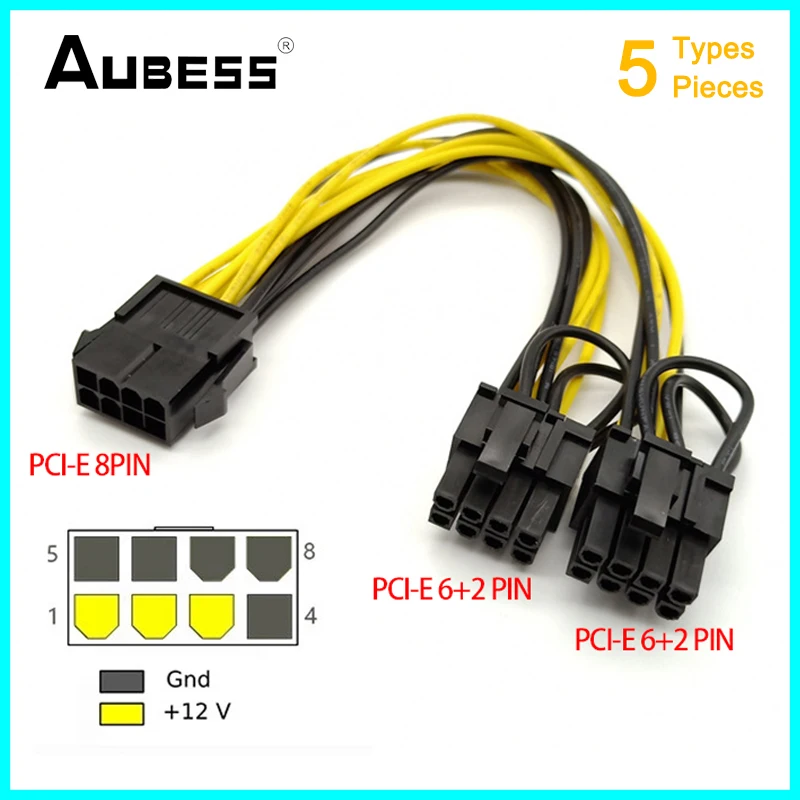 PCI-Express Cables PCIE 6/8/15 Pin To Dual 8 (6+2) Pin VGA Graphic Video Card GPU Adapter Power Supply Splitter Cable 20/50cm
PCI-Express Cables PCIE 6/8/15 Pin To Dual 8 (6+2) Pin VGA Graphic Video Card GPU Adapter Power Supply Splitter Cable 20/50cm