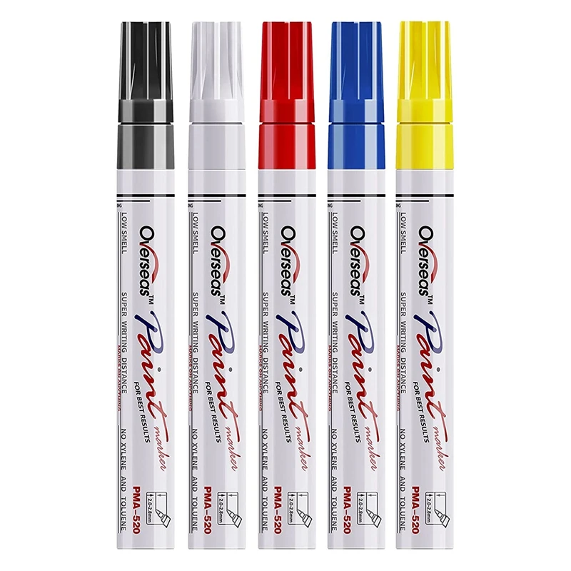 Paint Marker Pens - 5 Colors Permanent Oil Based Paint Markers, Medium Tip, Quick Dry And Waterproof Marker
Paint Marker Pens - 5 Colors Permanent Oil Based Paint Markers, Medium Tip, Quick Dry And Waterproof Marker