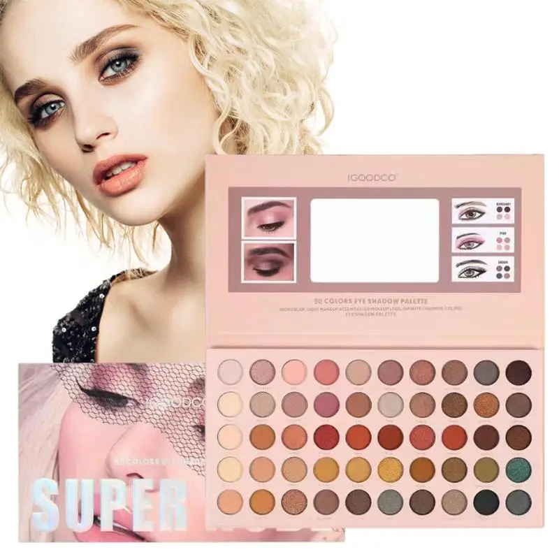 

Eyeshadow Palette Makeup Pallets For Women Makeup Kit 50 Colors Velvety Texture Ultra-Blendable Highly Pigmented Long Lasting