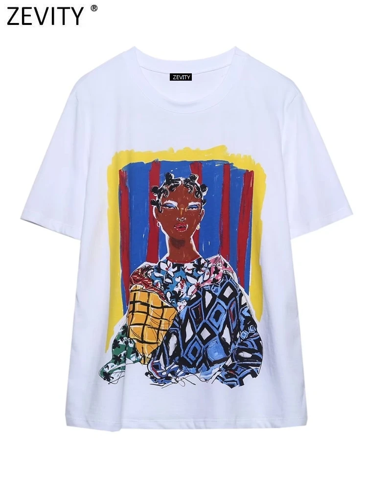 Zevity Summer Women High Street Colorful Beauty Print Casual T Shirt Female Basic O Neck Short Sleeve Chic Leisure Tops T459
Zevity Summer Women High Street Colorful Beauty Print Casual T Shirt Female Basic O Neck Short Sleeve Chic Leisure Tops T459