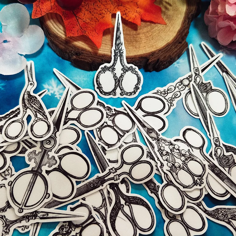 32PCS vintage Scissors Stickers Crafts And Scrapbooking stickers book Student label Decorative sticker DIY Stationery
32PCS vintage Scissors Stickers Crafts And Scrapbooking stickers book Student label Decorative sticker DIY Stationery