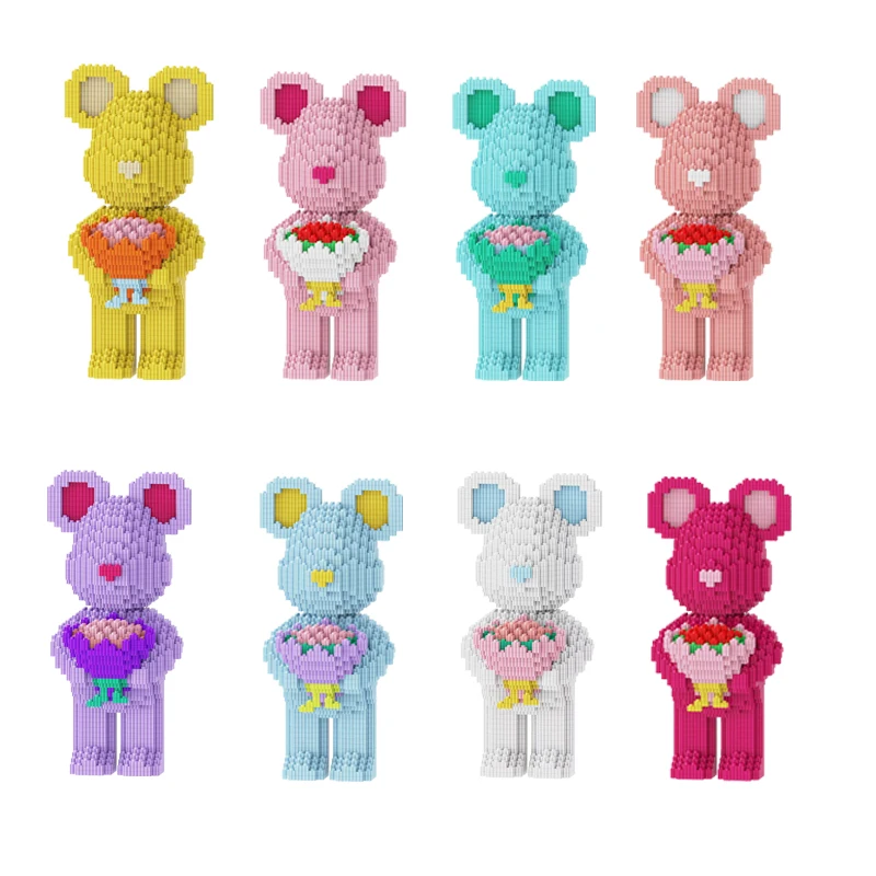 Lovely 30CM holding flowers DIY Violence Bear series puzzle Mosaic building blocks toy model holiday gift love gift
Lovely 30CM holding flowers DIY Violence Bear series puzzle Mosaic building blocks toy model holiday gift love gift
