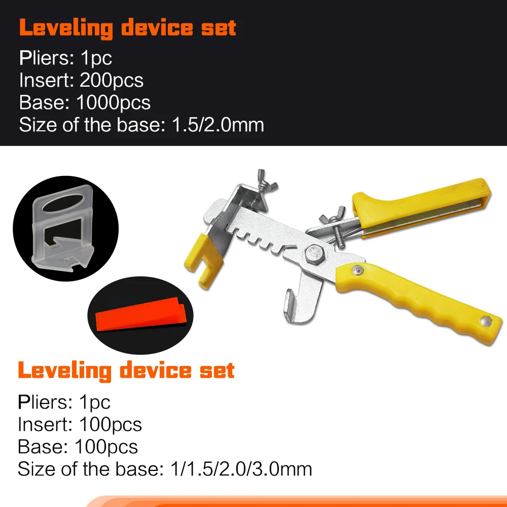 Plastic Ceramic Tile Leveling System 100 Clips+100 Wedges + 1Pliers Tiling Floor Wall Tools Clips Spacers Locator Leveler
Plastic Ceramic Tile Leveling System 100 Clips+100 Wedges + 1Pliers Tiling Floor Wall Tools Clips Spacers Locator Leveler