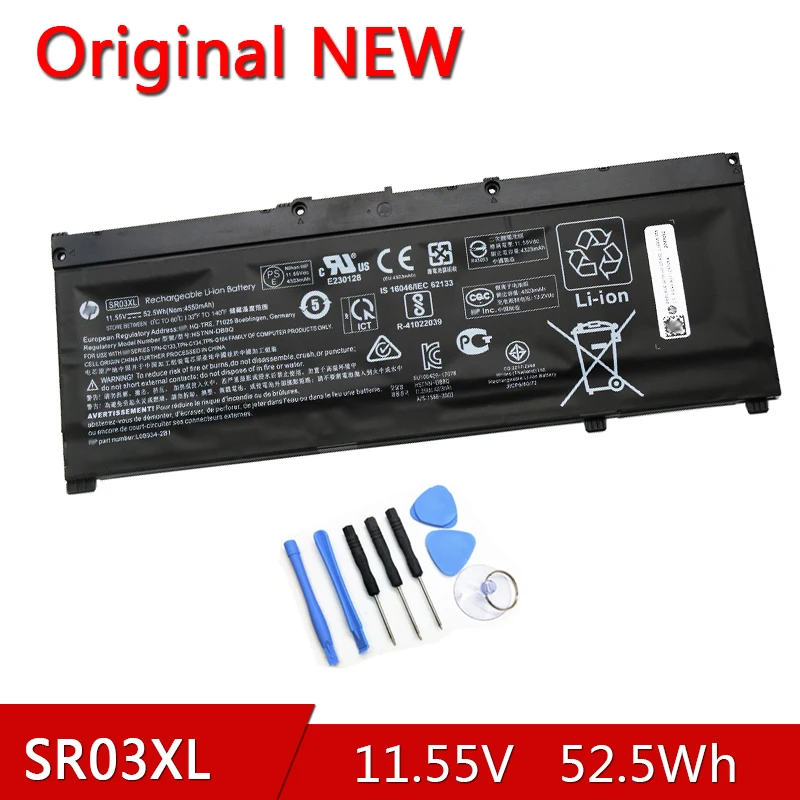 Новый оригинальный аккумулятор SR03XL, фотосессия для HP OMEN 15-CE 17-CB0052TX Pavilion Gaming 15-CX0096TX CX0006NT
Новый оригинальный аккумулятор SR03XL, фотосессия для HP OMEN 15-CE 17-CB0052TX Pavilion Gaming 15-CX0096TX CX0006NT