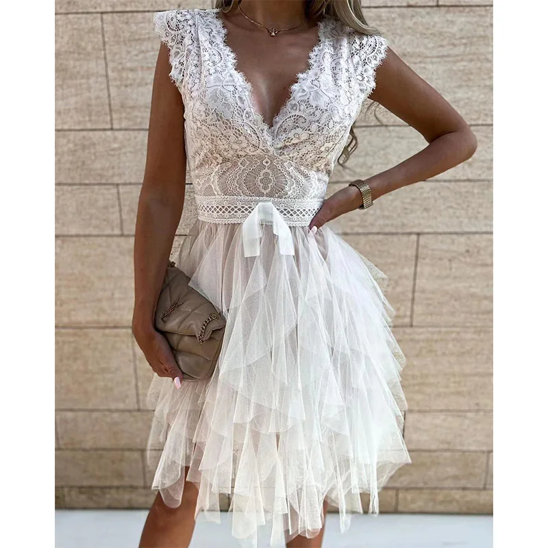 Sexy Lace Dress Mesh Mermaid Dress Party Club Dress 2022 V neck Bow Mini Dress Female Vestidos
Sexy Lace Dress Mesh Mermaid Dress Party Club Dress 2022 V neck Bow Mini Dress Female Vestidos