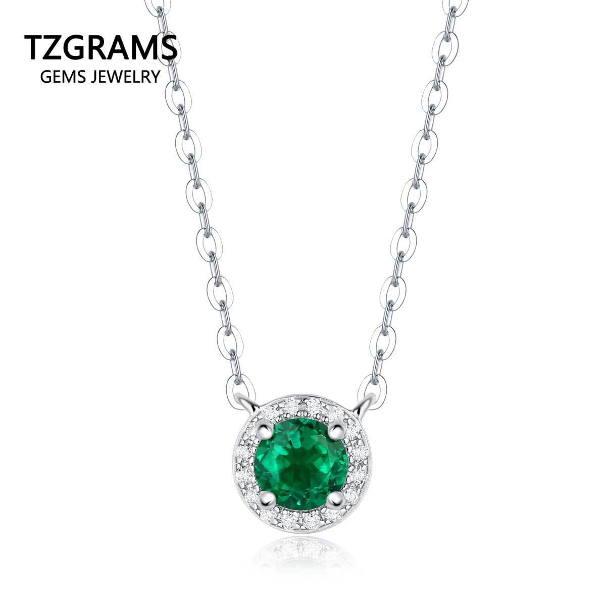 Classic Style 925 Sterling Silver 0.5 Carat Claw Setting Round Emerald Necklace For Woman Fine Quality Lady Necklace Jewelry
Classic Style 925 Sterling Silver 0.5 Carat Claw Setting Round Emerald Necklace For Woman Fine Quality Lady Necklace Jewelry
