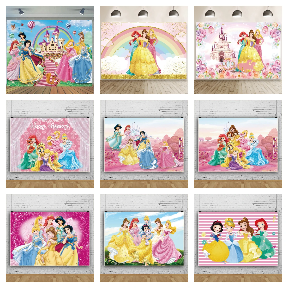 Disney Princess Belle Cinderella Ariel Snow White Photography Background Birthday Party Decoration Banner Backdrop Photo Studio
Disney Princess Belle Cinderella Ariel Snow White Photography Background Birthday Party Decoration Banner Backdrop Photo Studio