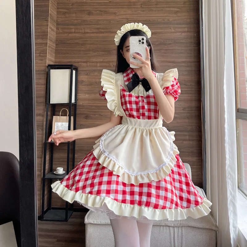 Plus Size Plaid Maid Cosplay Costumes Women Anime Halloween Apron Maid Outfits Lolita School Girl Kawaii Party Clothing Anime
Plus Size Plaid Maid Cosplay Costumes Women Anime Halloween Apron Maid Outfits Lolita School Girl Kawaii Party Clothing Anime