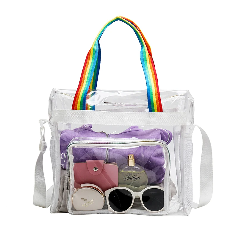 Summer PVC Clear Yoga Gym Women Bag Transparent Waterproof Outdoor Sport Fitness Handbag Messenger Workout Swimming Shoulder Bag
Summer PVC Clear Yoga Gym Women Bag Transparent Waterproof Outdoor Sport Fitness Handbag Messenger Workout Swimming Shoulder Bag