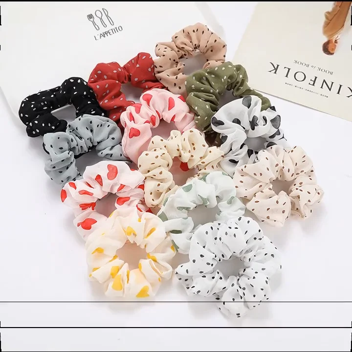 Ins Large Intestine Ring Donut Hair Rope for Female Han Wave Dot Chiffon Hair Ring Scrunchies Wholesale Ladies Hair Accessories
Ins Large Intestine Ring Donut Hair Rope for Female Han Wave Dot Chiffon Hair Ring Scrunchies Wholesale Ladies Hair Accessories