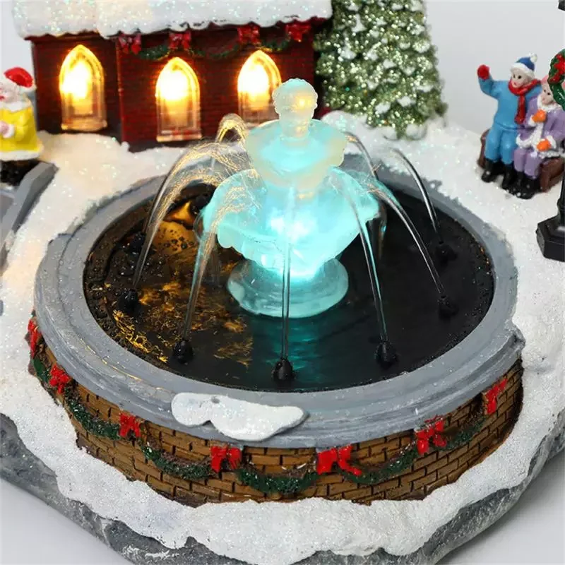 Christmas Village Set Christmas Fountain House Luminous Snow View House For Children's Gift Decoration Crafts New Year 2022
Christmas Village Set Christmas Fountain House Luminous Snow View House For Children's Gift Decoration Crafts New Year 2022