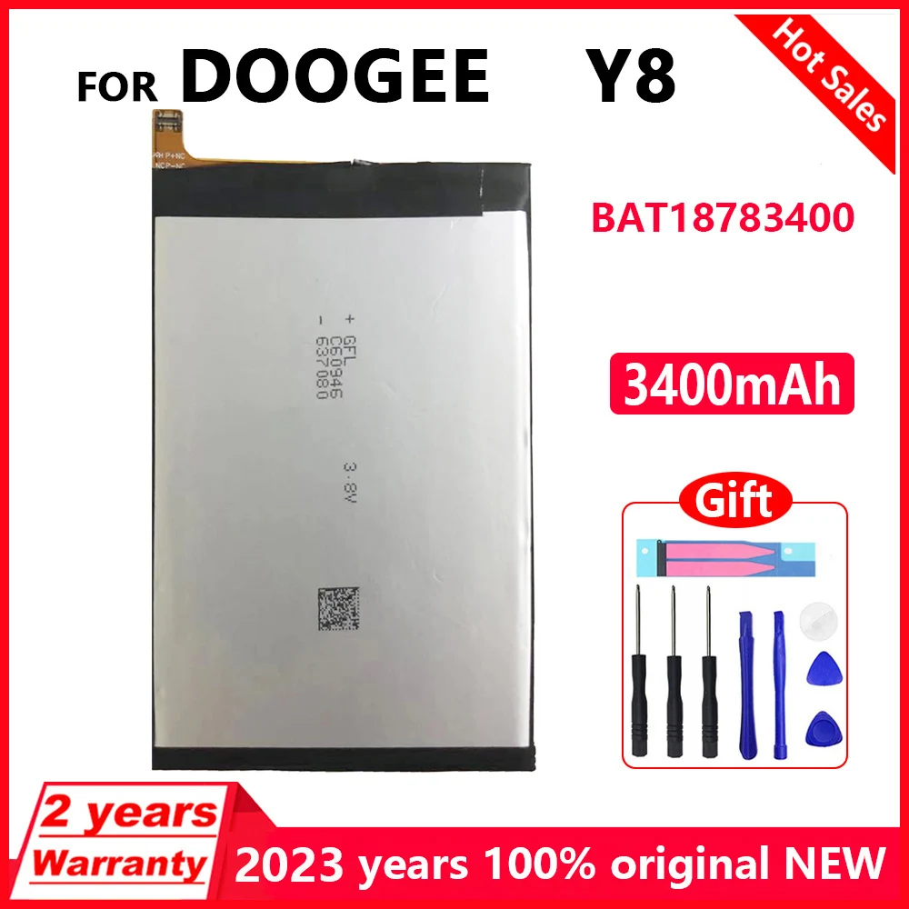 New Original 3400mAh BAT18783400 Phone battery For Doogee Y8 Phone High Quality Replacement Parts Batteries With Free Tools
New Original 3400mAh BAT18783400 Phone battery For Doogee Y8 Phone High Quality Replacement Parts Batteries With Free Tools