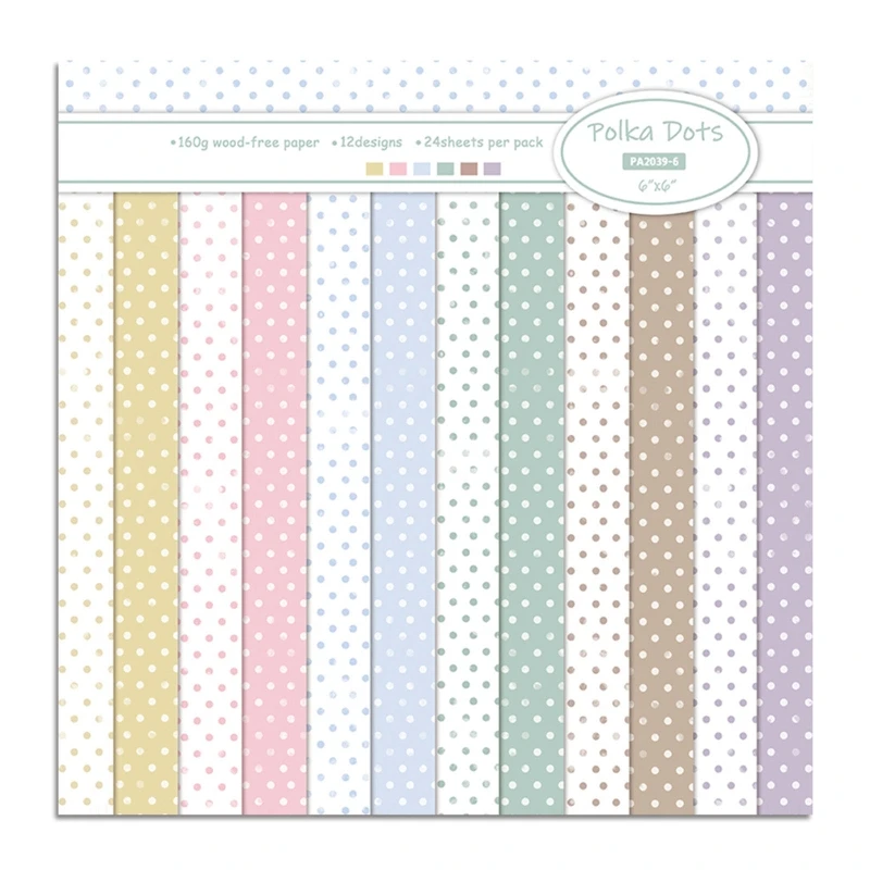 Pattern Paper 24Pcs Colorful Round Dot Scrapbooking Decorative Supplies for Photo Album Greeting Card Gift Packaging
Pattern Paper 24Pcs Colorful Round Dot Scrapbooking Decorative Supplies for Photo Album Greeting Card Gift Packaging
