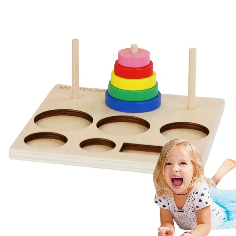 Hanoi Tower Kids Educational Stacking Tower Toys Wooden Puzzle Early Parent-child Toy For Learning Mathematical Children
Hanoi Tower Kids Educational Stacking Tower Toys Wooden Puzzle Early Parent-child Toy For Learning Mathematical Children