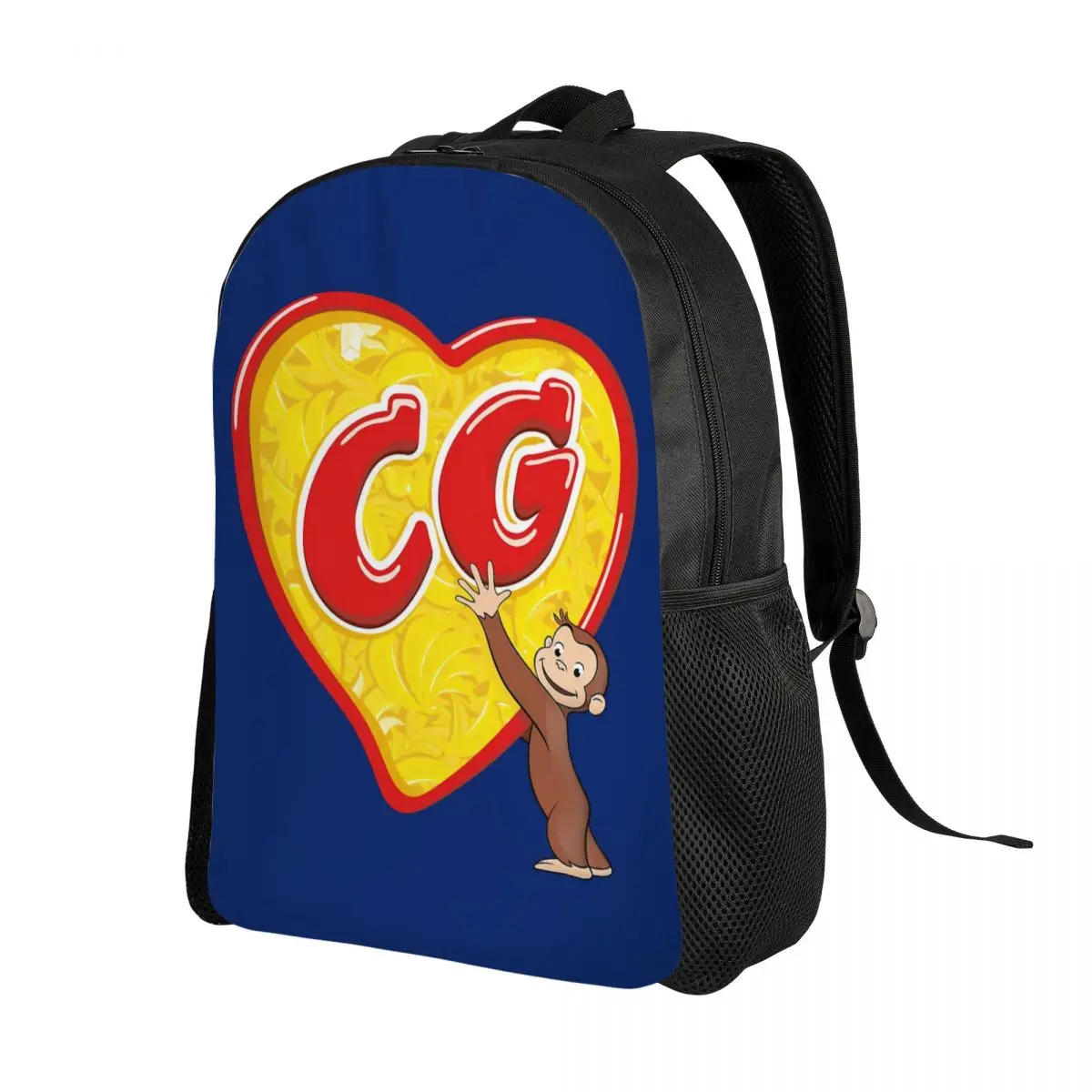 Рюкзак для ноутбука Curious George C G Love Heart женщин и мужчин базовая сумка книг