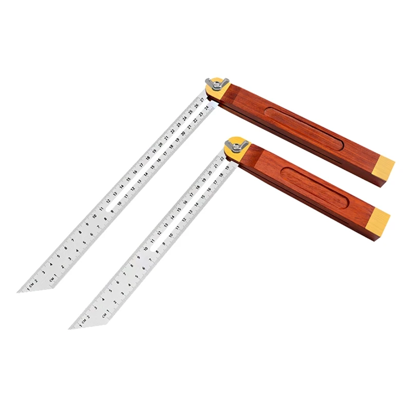 Woodworking Angle Ruler Mahogany Movable Angle Ruler Steel Ruler Sliding 360 Degree Adjustable Correct Gauging
Woodworking Angle Ruler Mahogany Movable Angle Ruler Steel Ruler Sliding 360 Degree Adjustable Correct Gauging