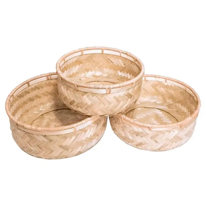 3PCS Hand Woven Baskets Multipurpose Food Storage Basket Decorative Dinner Baskets Durable Wicker Rattan Flower Bucket For Home
3PCS Hand Woven Baskets Multipurpose Food Storage Basket Decorative Dinner Baskets Durable Wicker Rattan Flower Bucket For Home