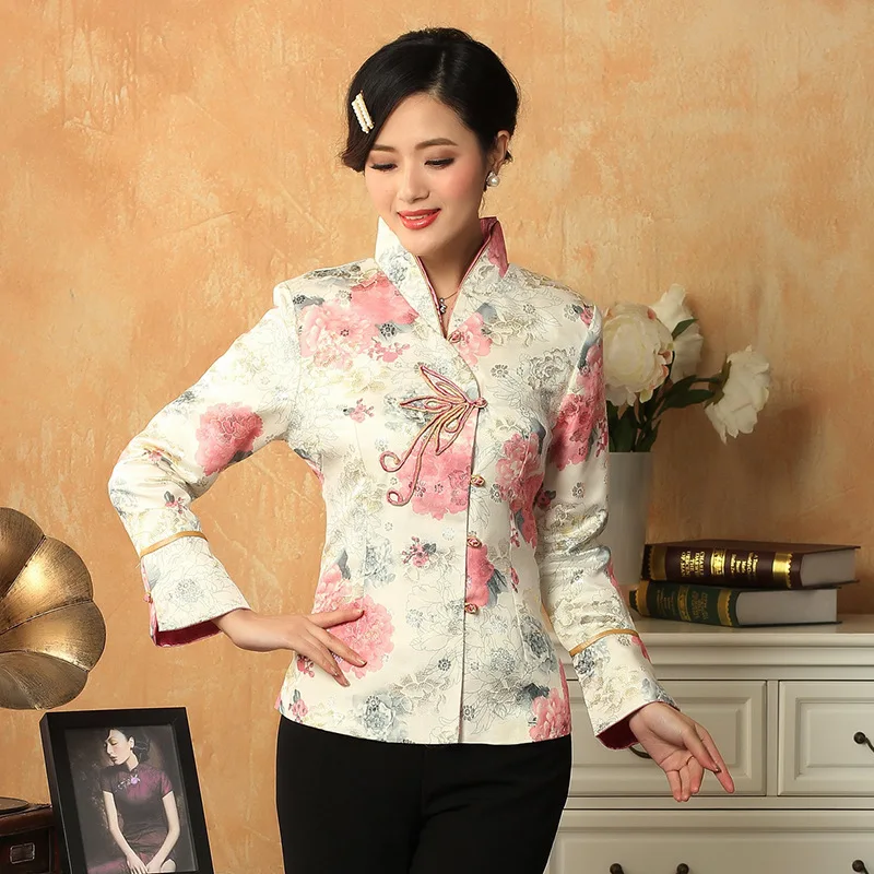 Chinese Style Women's Jacket Hot Sale Spring Autumn New Coat Flower Print Traditional Classic Top Size M L XL XXL XXXL Mujer
Chinese Style Women's Jacket Hot Sale Spring Autumn New Coat Flower Print Traditional Classic Top Size M L XL XXL XXXL Mujer