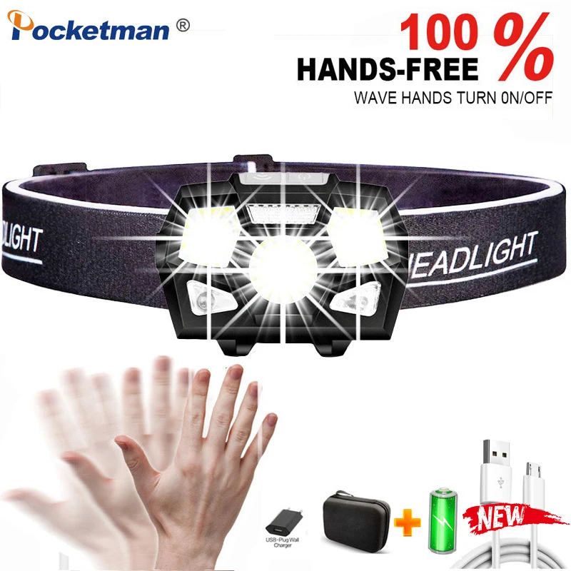 Налобный фонарь с датчиком движения и зарядкой от USB
Налобный фонарь с датчиком движения и зарядкой от USB