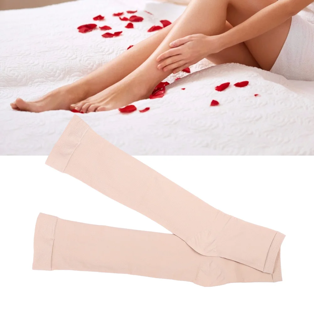 Elastic Open Toe Knee High Compression Stockings Calf Sleeve Pressure Varicose Veins Treat Shaping Graduated Pressure Stockings
Elastic Open Toe Knee High Compression Stockings Calf Sleeve Pressure Varicose Veins Treat Shaping Graduated Pressure Stockings