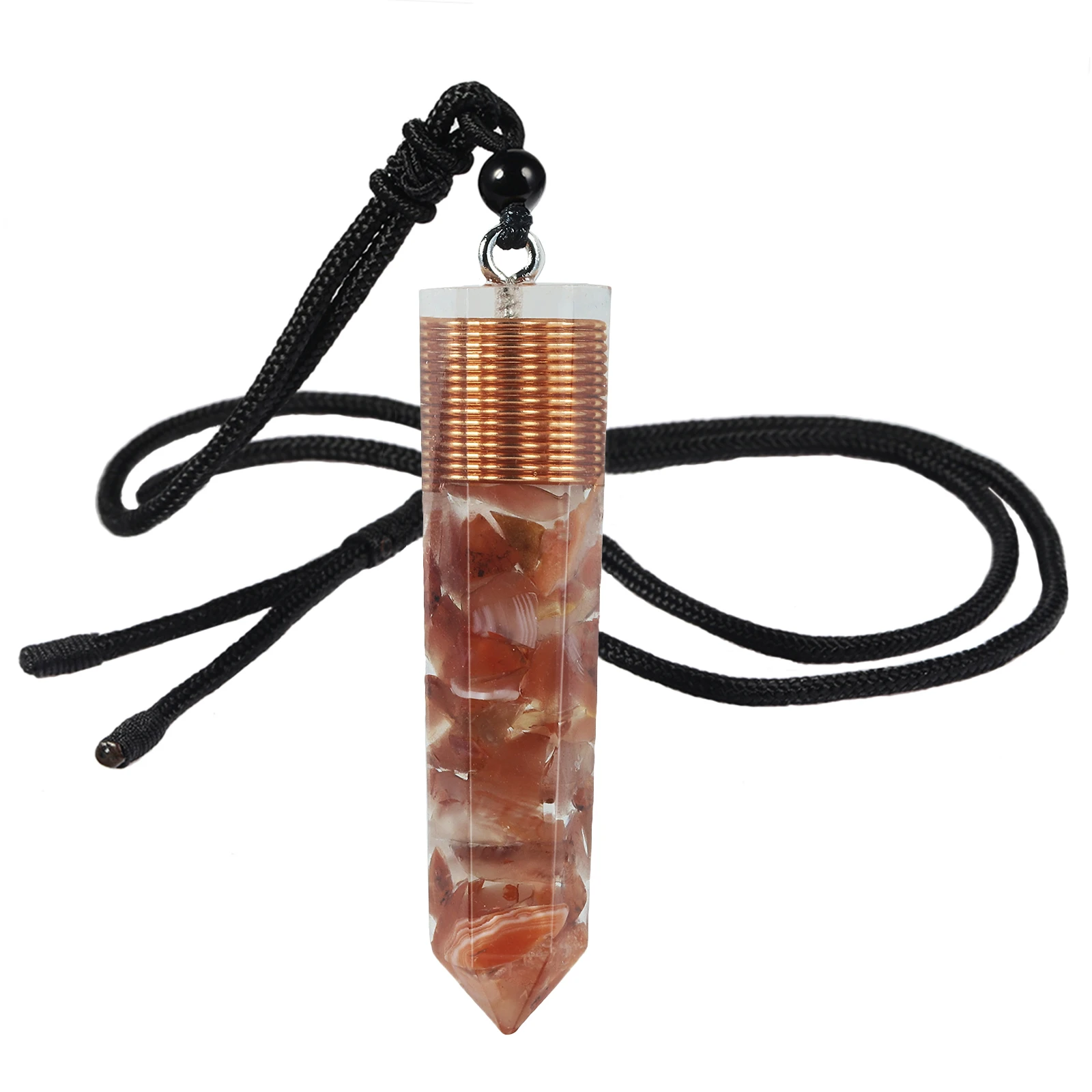 Natural Crystal Stone Necklace Healing Resin Hexagonal Column Pendant Reiki Chips Mineral Necklace Women Men Fashion Jewelry
Natural Crystal Stone Necklace Healing Resin Hexagonal Column Pendant Reiki Chips Mineral Necklace Women Men Fashion Jewelry