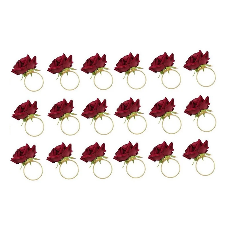 18Piece Towel Buckle Napkin Ring Wedding Party Valentine's Day Hotel Table Decor Metal Gold Napkin Holder Red Rose Shape
18Piece Towel Buckle Napkin Ring Wedding Party Valentine's Day Hotel Table Decor Metal Gold Napkin Holder Red Rose Shape