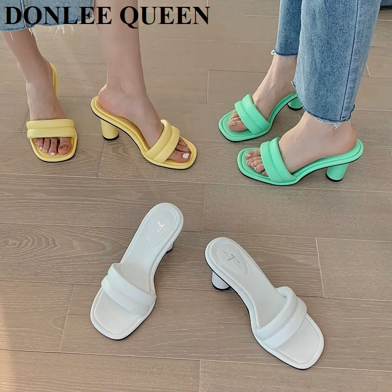 2022 Summer High Heel Slippers Women Square Toe Slide Beach Vacation Flip Flops Ladies Slip On Mule Shoes New Candy Color Sandal
2022 Summer High Heel Slippers Women Square Toe Slide Beach Vacation Flip Flops Ladies Slip On Mule Shoes New Candy Color Sandal