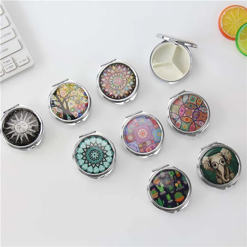3 Compartments Pill Box Travel Pill Splitters Case Container Vintage Medicines Pillbox With Mirror Drugs Box
3 Compartments Pill Box Travel Pill Splitters Case Container Vintage Medicines Pillbox With Mirror Drugs Box