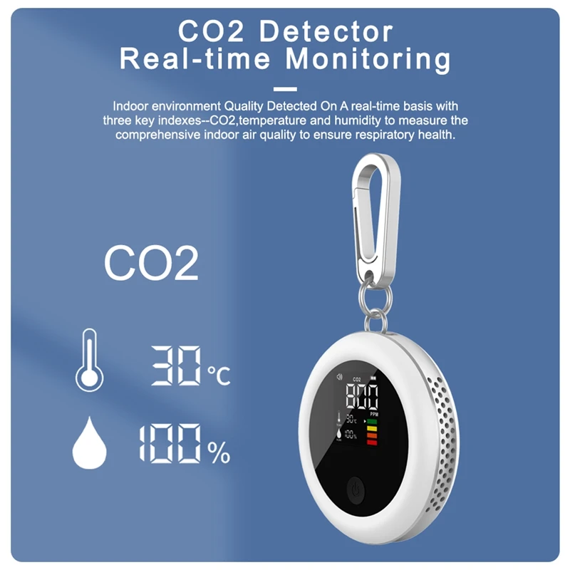 CO2 Detector Carbon Dioxide Concentration Detector CO2 Monitor Meter Air Monitor Humidity CO2 Content 3 In 1 Meter
CO2 Detector Carbon Dioxide Concentration Detector CO2 Monitor Meter Air Monitor Humidity CO2 Content 3 In 1 Meter