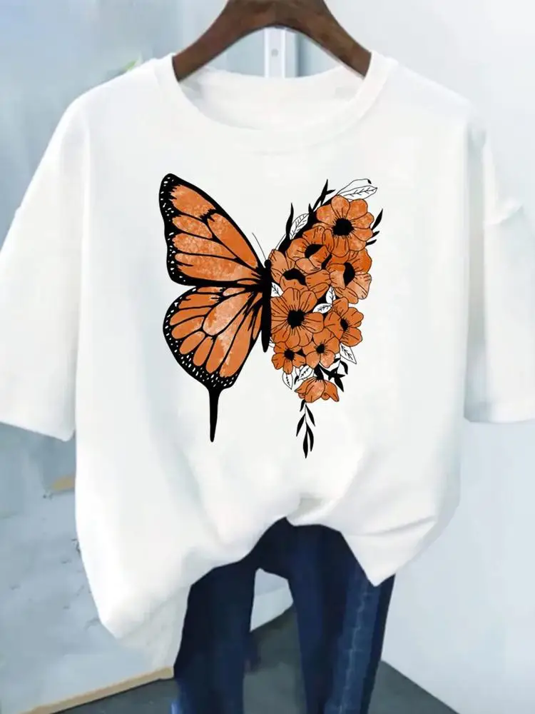 Print Summer Graphic Tee Fashion Short Sleeve Clothes Flower Floral Butterfly Cute 90s Women Clothing T Female Casual T-shirts
Print Summer Graphic Tee Fashion Short Sleeve Clothes Flower Floral Butterfly Cute 90s Women Clothing T Female Casual T-shirts