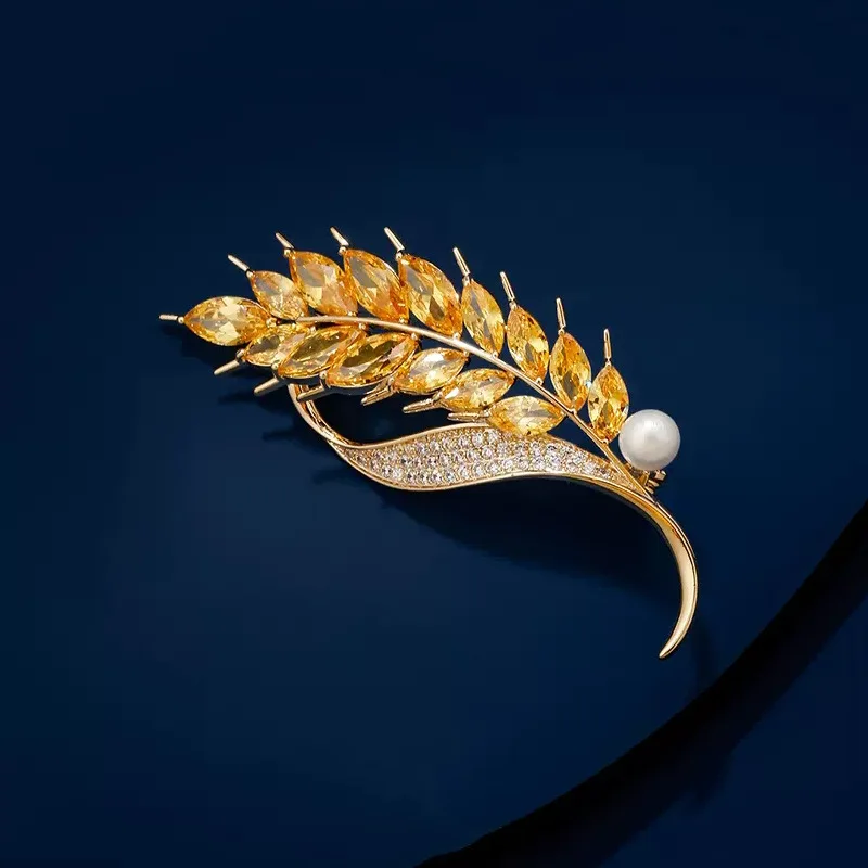 New Ear Of Wheat Brooch For Women Crystal Rhinestone Pearl Buckle Pins Brooches Accessories Jewelry Dress Clothes Bag Buckles
New Ear Of Wheat Brooch For Women Crystal Rhinestone Pearl Buckle Pins Brooches Accessories Jewelry Dress Clothes Bag Buckles
