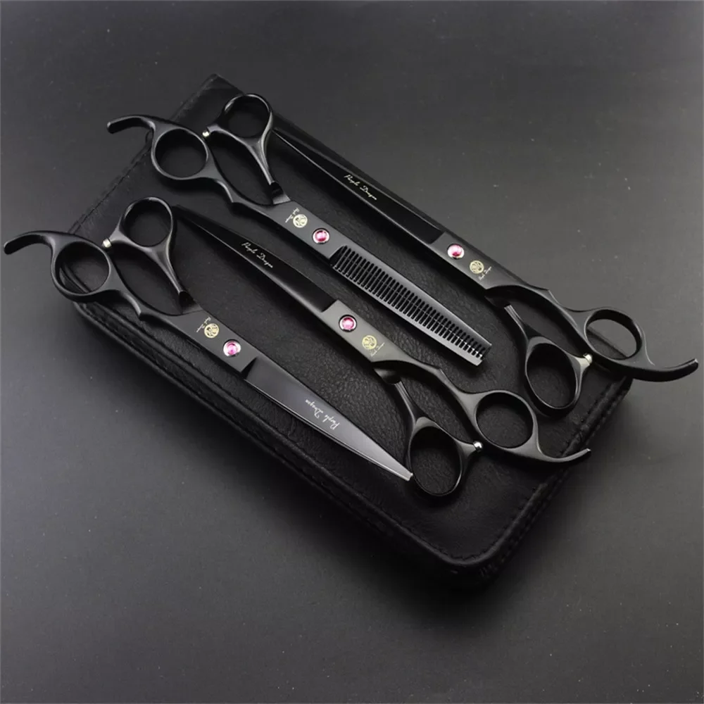 Purple Dragon 7.0 Inch Professional Pet Scissors For Dog Grooming High Quality Straight & Thinning & Curved Shear 4pcs/S
Purple Dragon 7.0 Inch Professional Pet Scissors For Dog Grooming High Quality Straight & Thinning & Curved Shear 4pcs/S