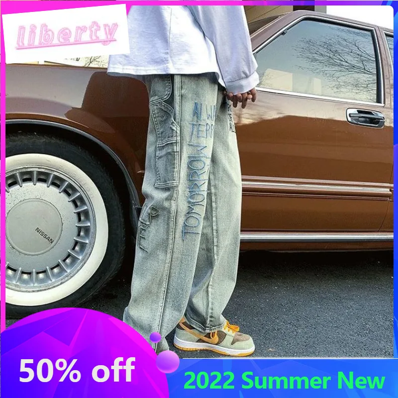 Men's Jeans Vintage Embroidery Baggy Jeans Occident Straight Loose Casual Pants White Jeans for Women Y2k Pants Chic Streetwear
Men's Jeans Vintage Embroidery Baggy Jeans Occident Straight Loose Casual Pants White Jeans for Women Y2k Pants Chic Streetwear