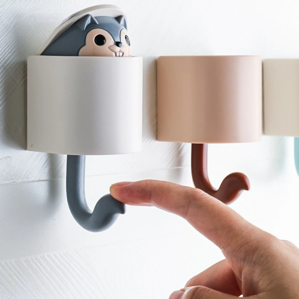 Creative Home Decor Cartoon Animal Squirrel Head Hiding Storage Bathroom Kitchen Hanging Hook Pasting Wall Hooks Children Gift
Creative Home Decor Cartoon Animal Squirrel Head Hiding Storage Bathroom Kitchen Hanging Hook Pasting Wall Hooks Children Gift