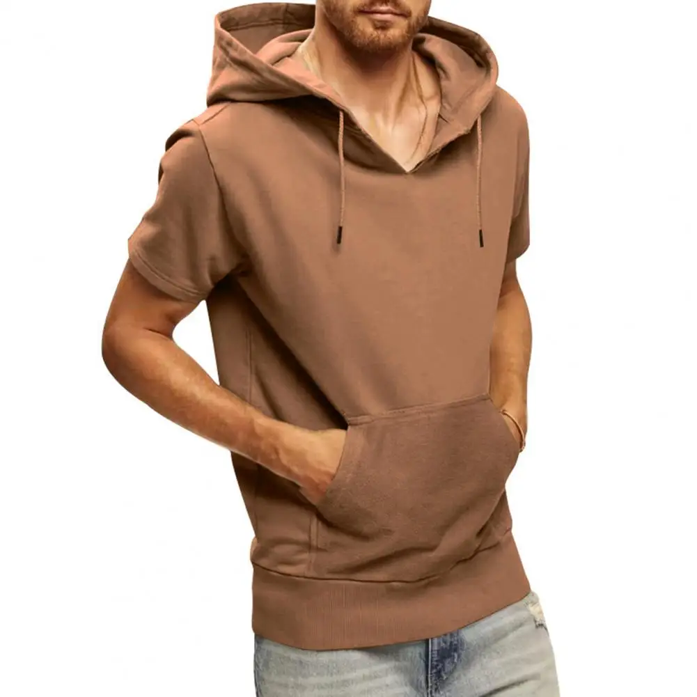 Men Sweatshirt T-shirt Short Sleeve Drawstring Front Pocket Hoodie Shirt Streetwear
Men Sweatshirt T-shirt Short Sleeve Drawstring Front Pocket Hoodie Shirt Streetwear