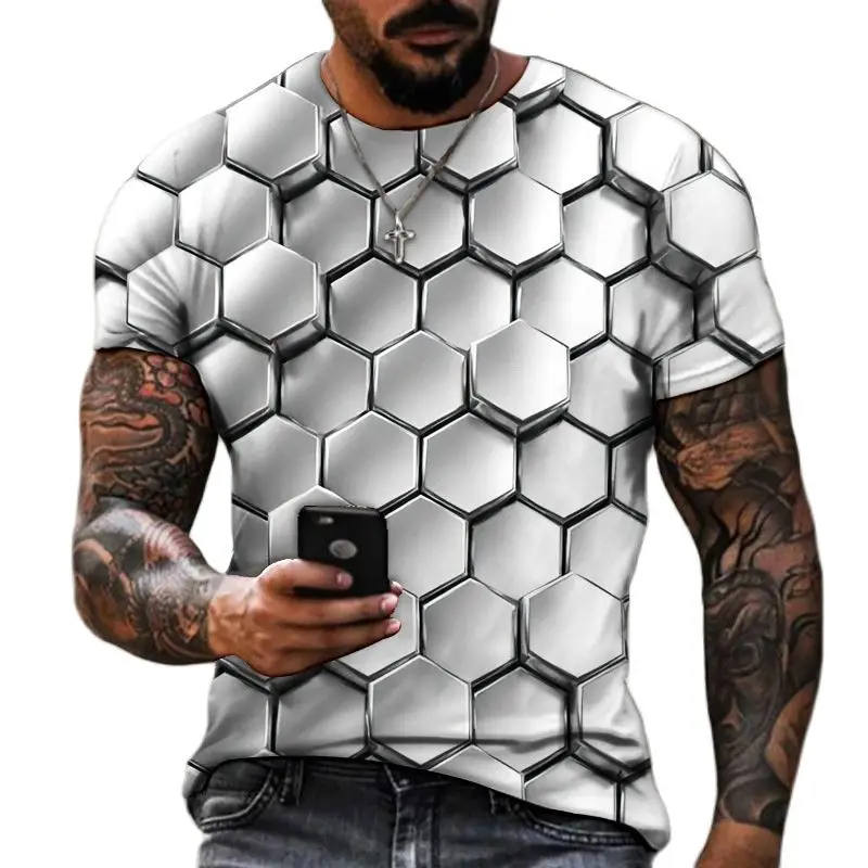 SummerNew Hot Selling 3D Cubic Print Short Sleeve Hip Hop O-Neck Short Sleeve Top Abstract Retro Men's T-shirt Oversized T-shirt
SummerNew Hot Selling 3D Cubic Print Short Sleeve Hip Hop O-Neck Short Sleeve Top Abstract Retro Men's T-shirt Oversized T-shirt