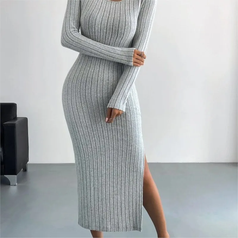 2024 Hot selling 2 Autumn/Winter New Long sleeved Round Neck Split Knitted Long Sweater Wrap Hip Dress Women's Clothing
2024 Hot selling 2 Autumn/Winter New Long sleeved Round Neck Split Knitted Long Sweater Wrap Hip Dress Women's Clothing