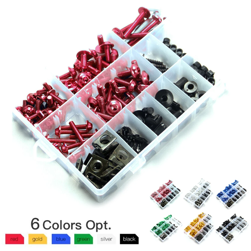233PCS Fairing Bolts Kit CNC Screws Nut for Yamaha Suzuki BMW Kawasaki Ducati Agusta Triumph MT07 MT09 Z1000 CBR1000RR CBR600RR
233PCS Fairing Bolts Kit CNC Screws Nut for Yamaha Suzuki BMW Kawasaki Ducati Agusta Triumph MT07 MT09 Z1000 CBR1000RR CBR600RR