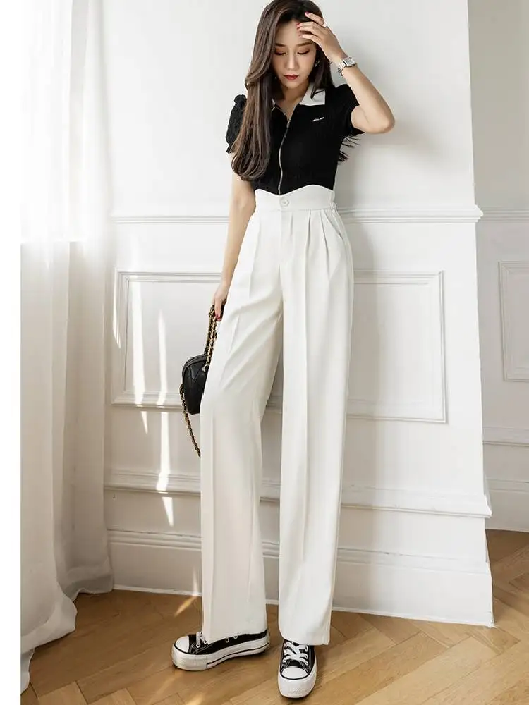 High Waist Mopping Trouser 2022 New Lean Casual Wide Leg Pants Elegant Commuter Simple Career Women Bottoms Pants
High Waist Mopping Trouser 2022 New Lean Casual Wide Leg Pants Elegant Commuter Simple Career Women Bottoms Pants