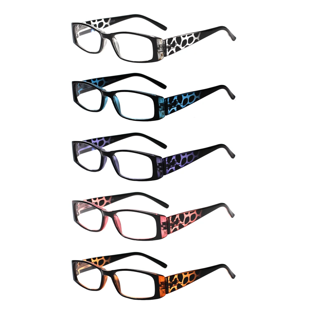 Henotin 5 Pack Spring Hinge Reading Glasses Widened Printed Arm Men Women Wear Comfortable HD Prescription Eyeglasses Reader
Henotin 5 Pack Spring Hinge Reading Glasses Widened Printed Arm Men Women Wear Comfortable HD Prescription Eyeglasses Reader