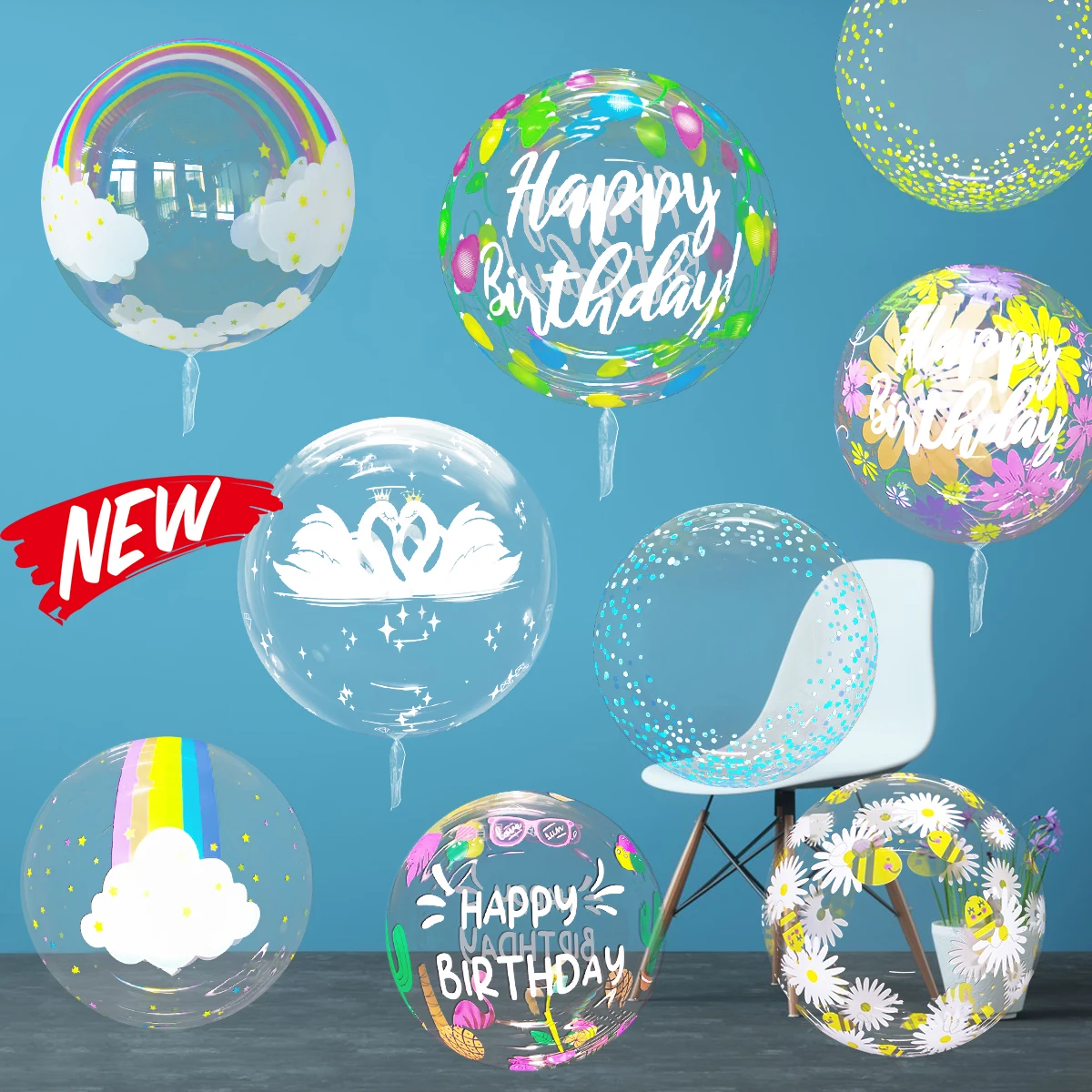 5Pcs 20inch Clear Bobo Balloons Party Decor Balloons Birthday Helium Wedding Baby Shower Supplies Letter Rainbow Printed
5Pcs 20inch Clear Bobo Balloons Party Decor Balloons Birthday Helium Wedding Baby Shower Supplies Letter Rainbow Printed