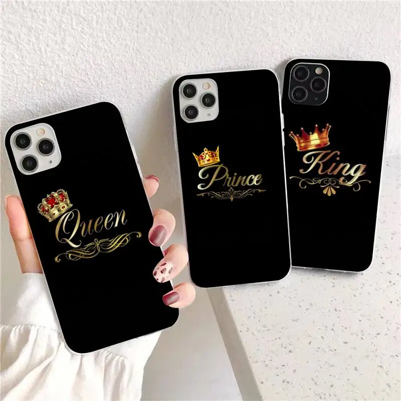 Crown QUEEN & KING Phone Case for iPhone 11 12 13 Mini Pro Max 8 7 6 6S Plus X 5 SE 2020 XR XS Case shell
Crown QUEEN & KING Phone Case for iPhone 11 12 13 Mini Pro Max 8 7 6 6S Plus X 5 SE 2020 XR XS Case shell