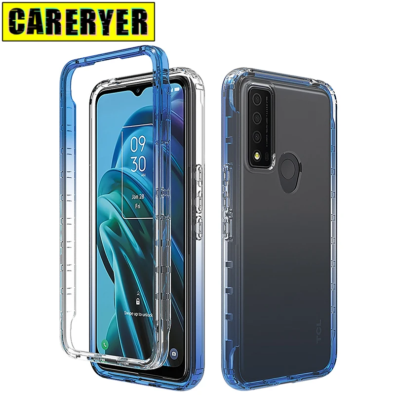 

For TCL 30XE 20 Pro 5G 20XE 20S Shockproof Gradient Clear Case For TCL 30 20 XE 20Pro Simple Silicone Transparent Protect Cover